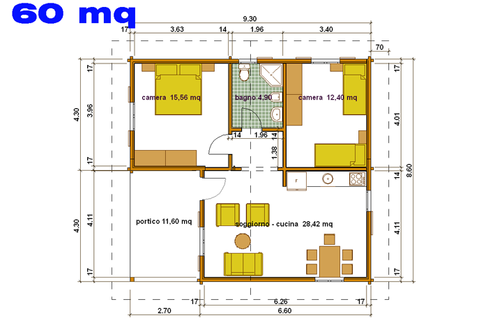 Arredare casa 70 mq. arredare casa mq arredamento da uac with con ... Pianta casa 70 mq