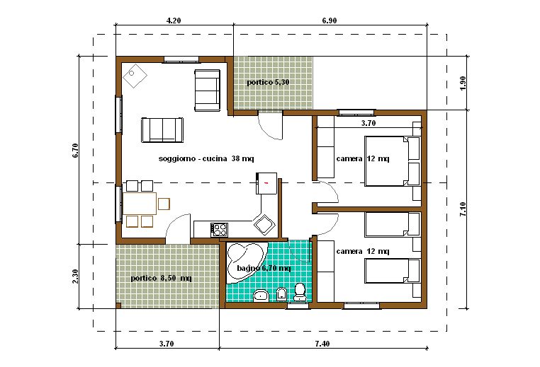 Pianta appartamento 80 mq ~ decora la tua vita Appartamento 70 mq planimetria